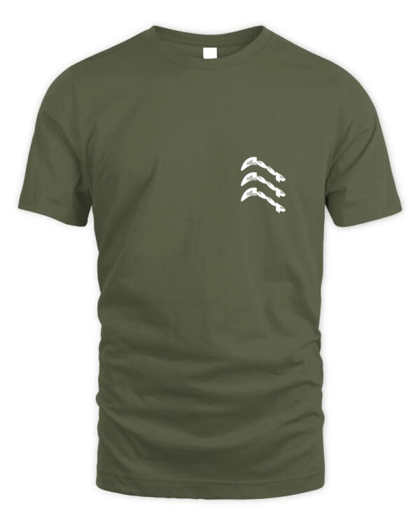 Minimalist Cloop Tee with Bold Triple Logo Design